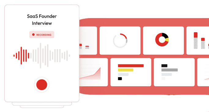 SaaS Founder interview being turned into structured data