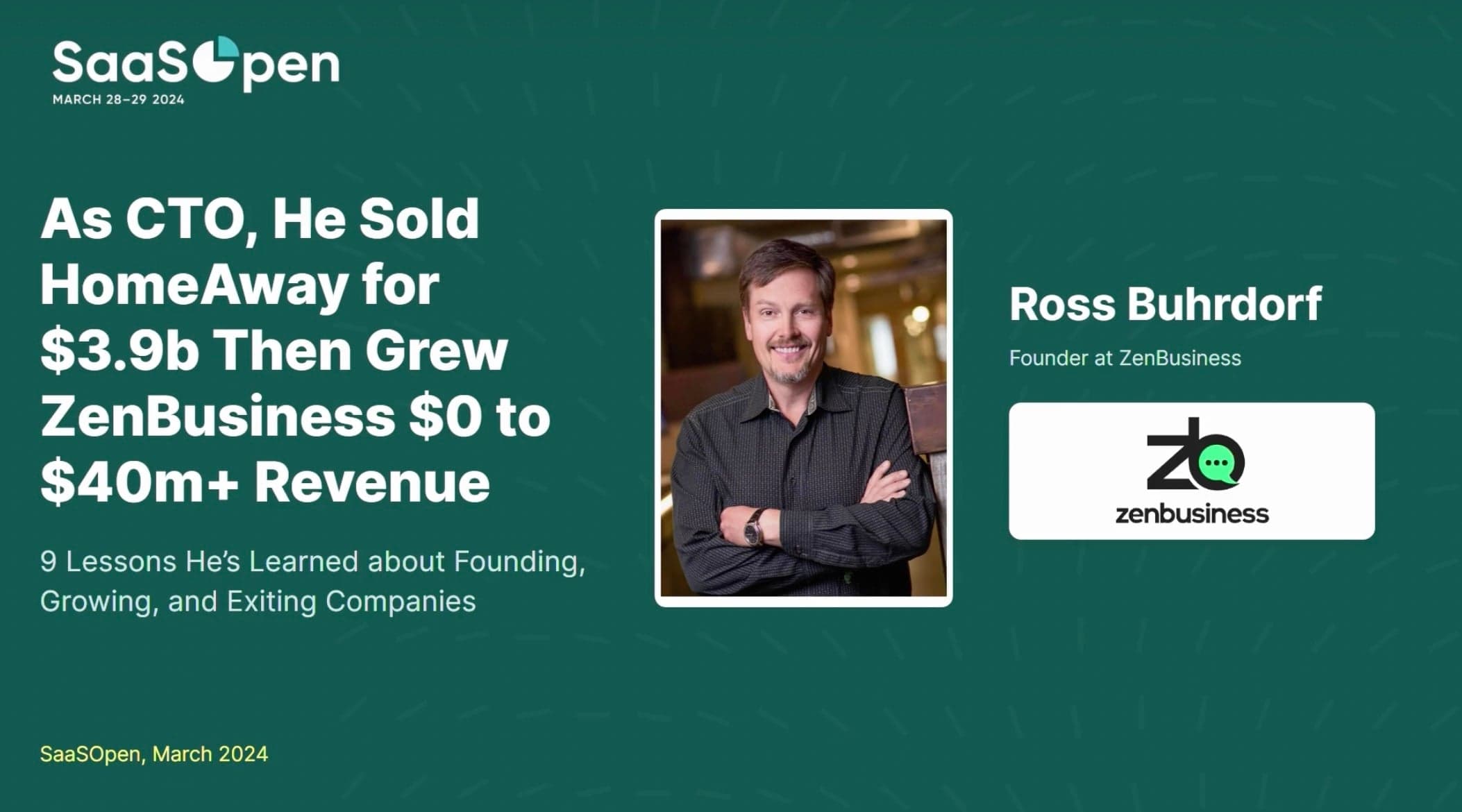 Ross Buhrdorf Sold HomeAway and Started ZenBusiness