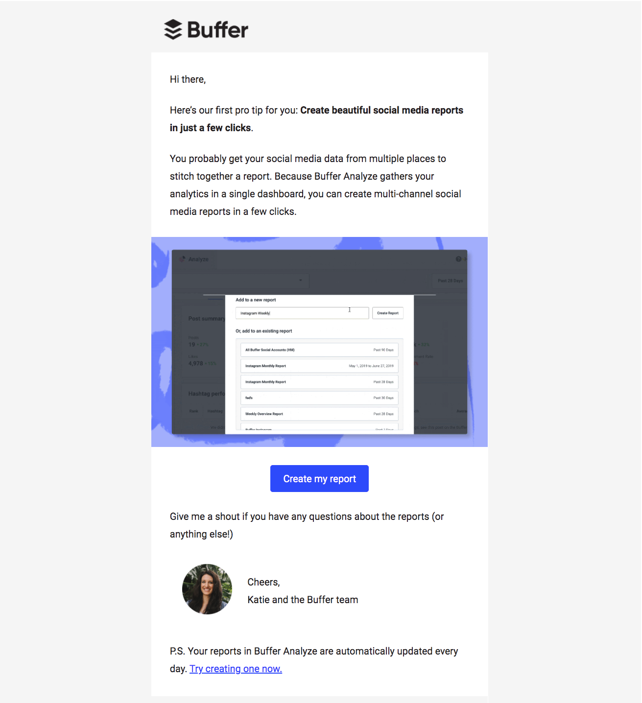 Buffer Features Emails