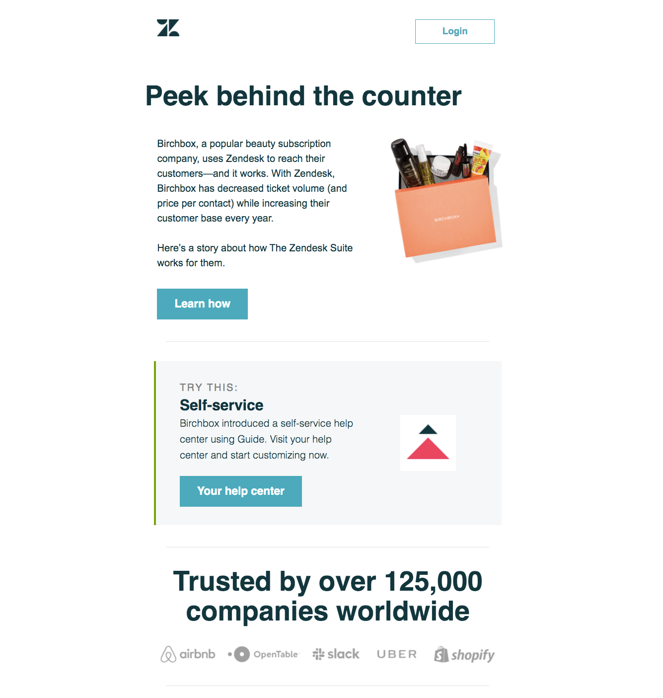 Zendesk Customer Story Email