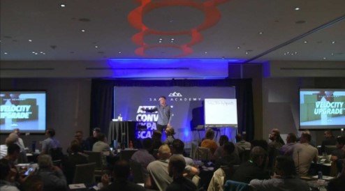 Dan on Stage at SaaS Academy Intensive in Atlanta