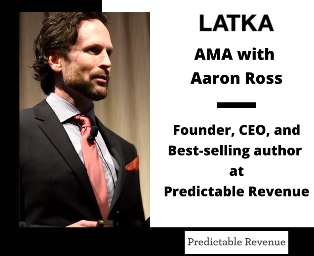 Introduce the Ask Me Anything with Aaron Ross from Predictable Revenue