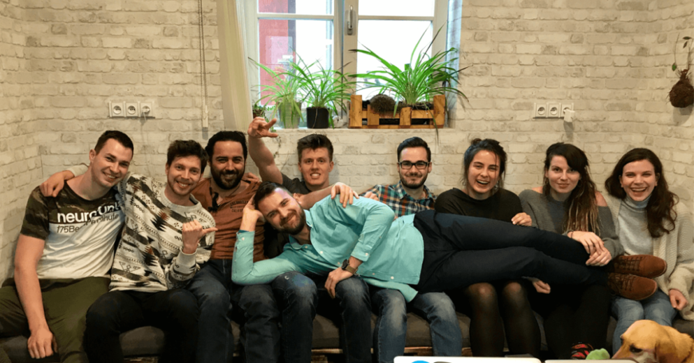 A group photo of the Kontentino team.
