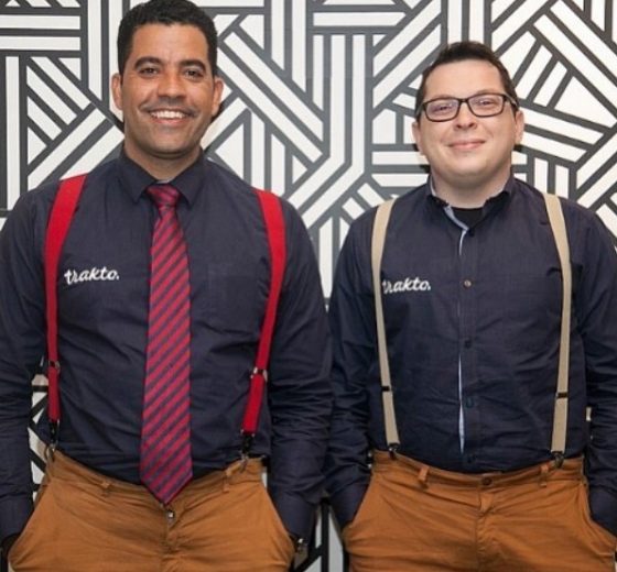 A photograph of Trakto.io founders Paulo Tenorio and Jorge Henrique Sousa Rocha.