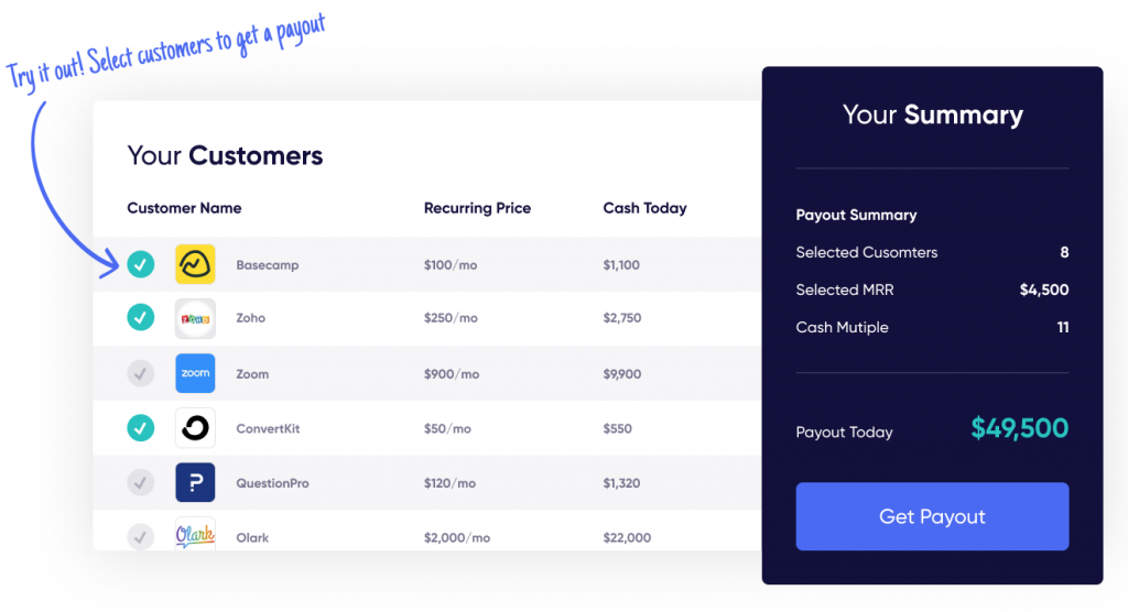 Founderpath payout dashboard