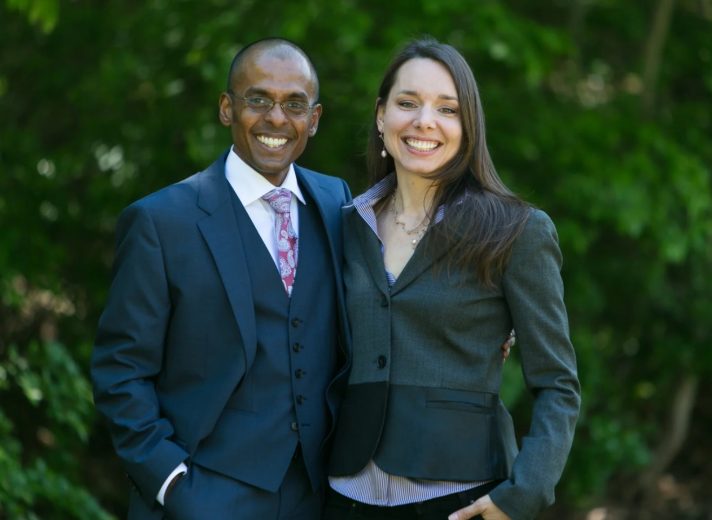 EssayJack co-founders Drs Rueban Balasubramaniam (LLB, MPhil, SJD) and Lindy Ledohowski (BA, BEd, MA, PhD)