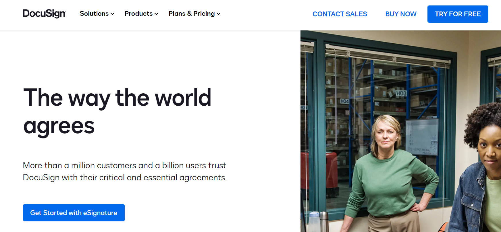 saas examples - docusign