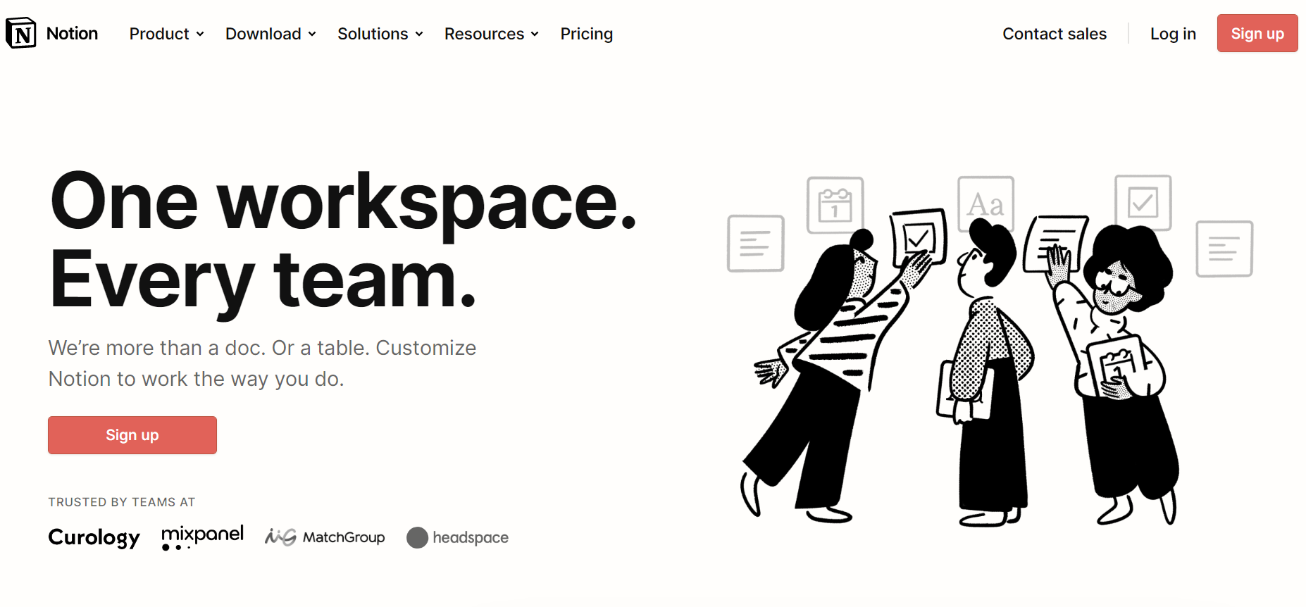 saas examples - notion