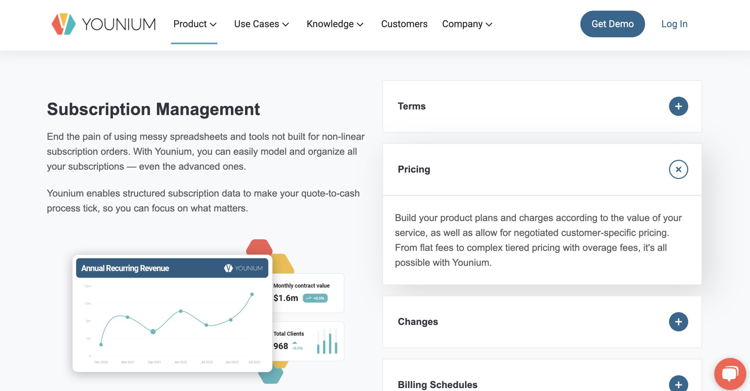 Younium Pricing Page