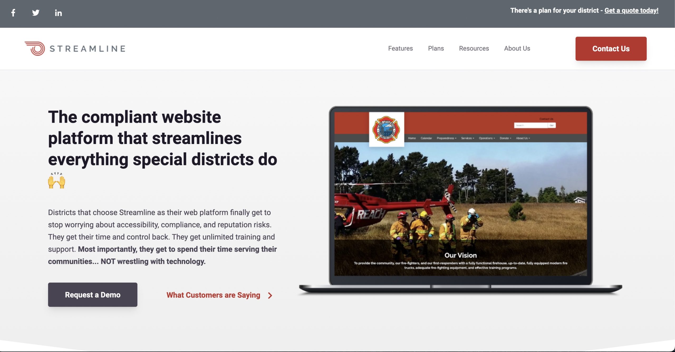 Streamline website
