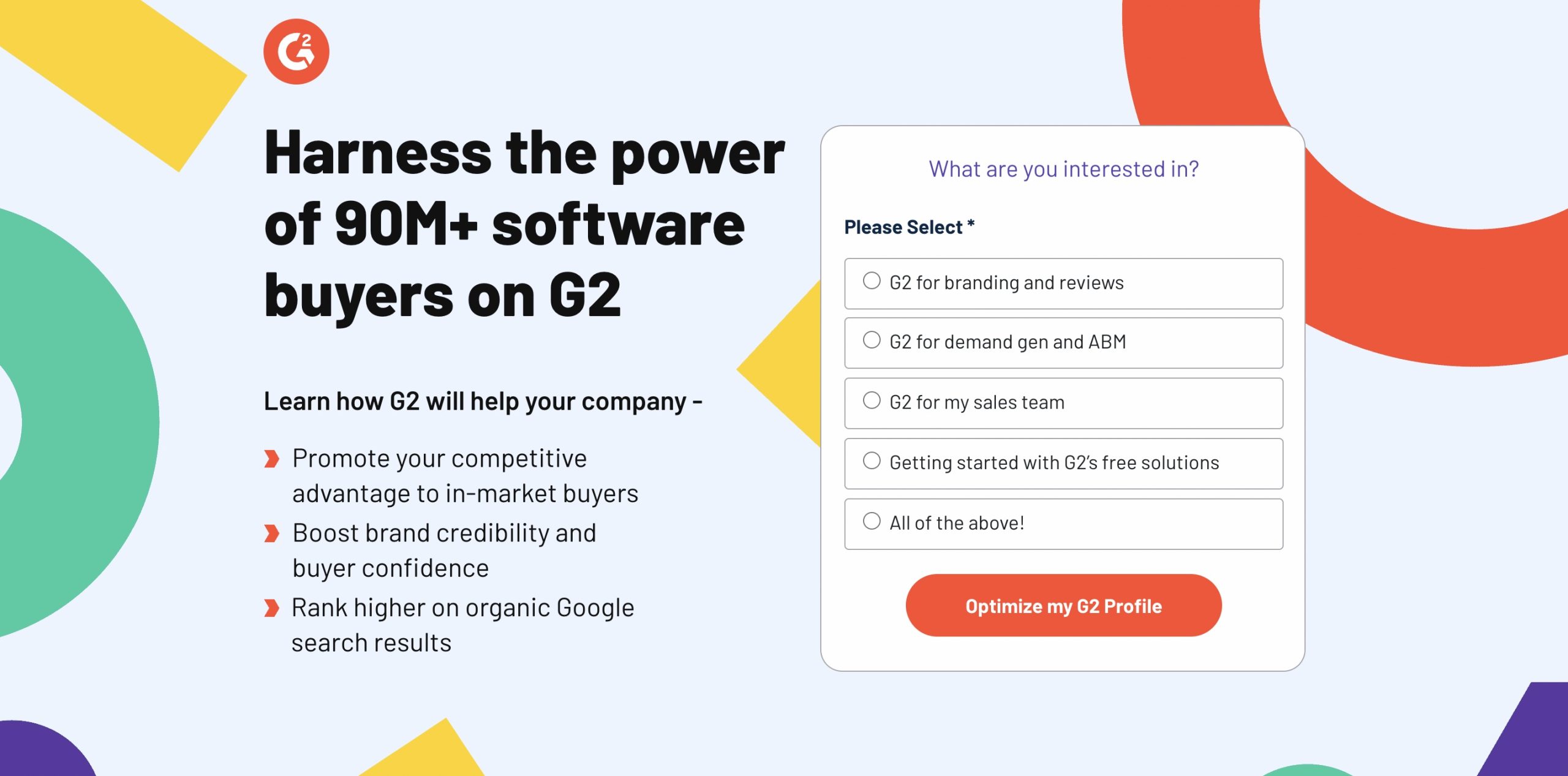 G2 homepage