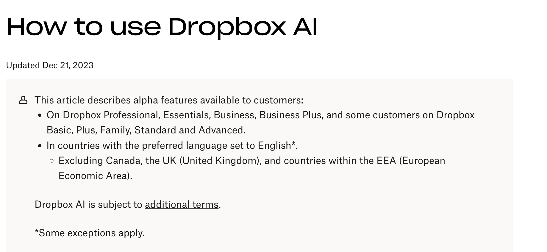 AI in Dropbox