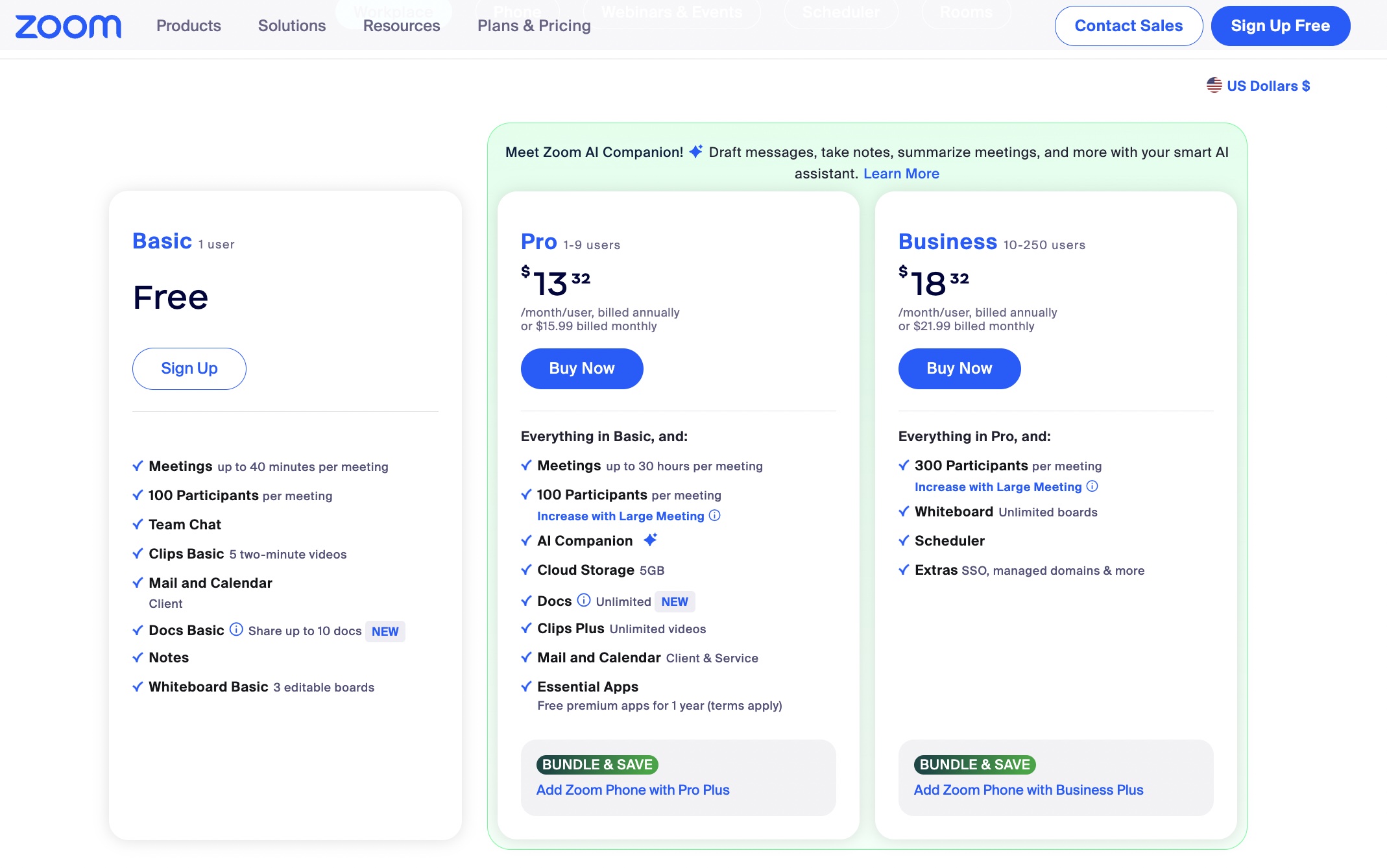 Zoom's Pricing