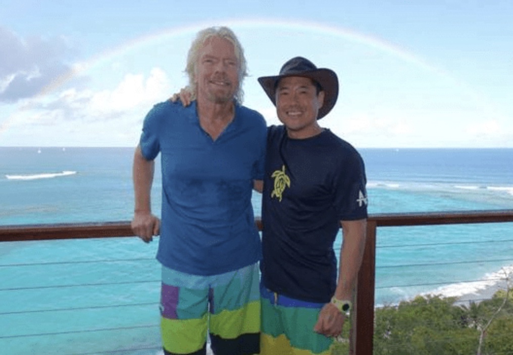 Bill Thai on Right at Necker Island Where Melanie Pitched Canva to Bill