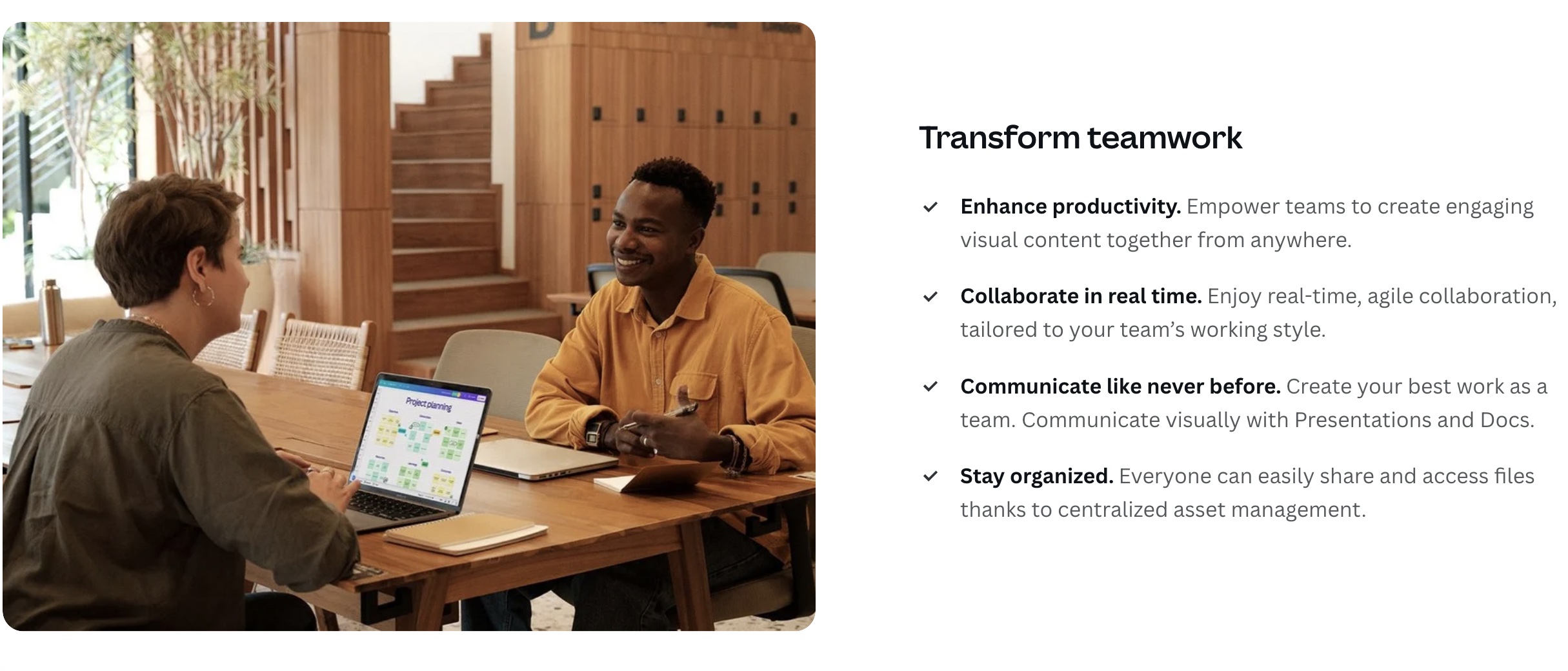Canva Teams Feature
