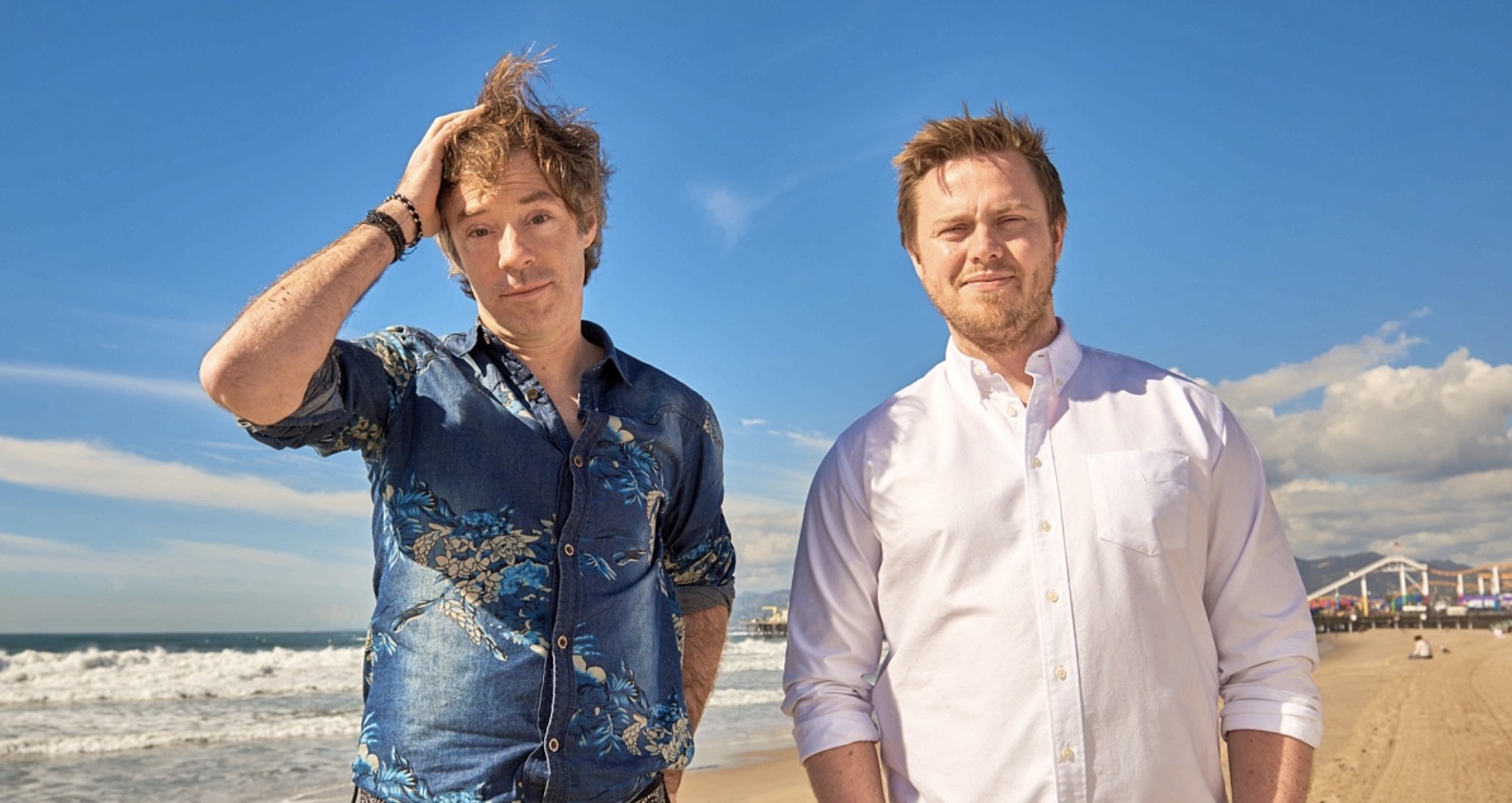 Alex and Michael on a beach