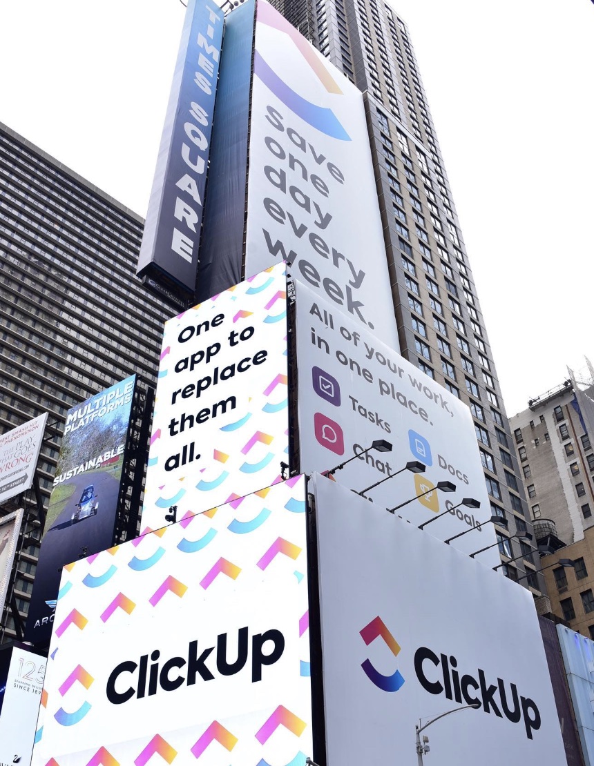 ClickUp in Times Sqaure