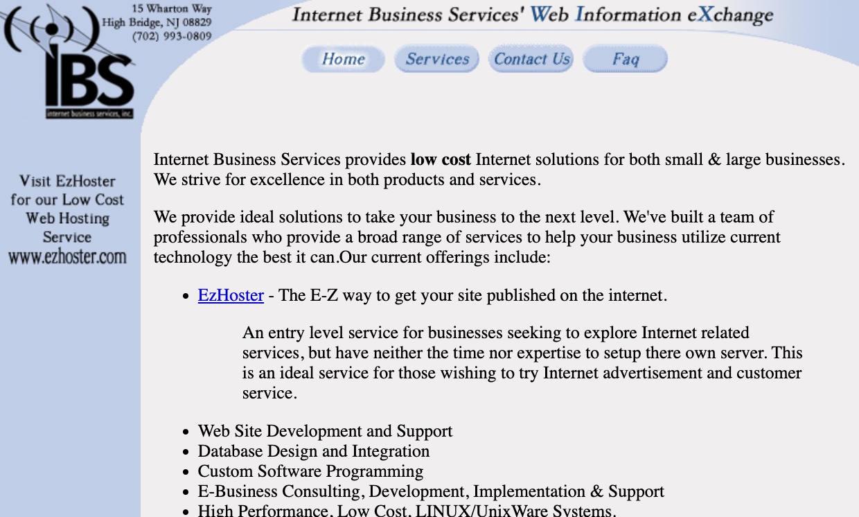 Wix's Website in 2006