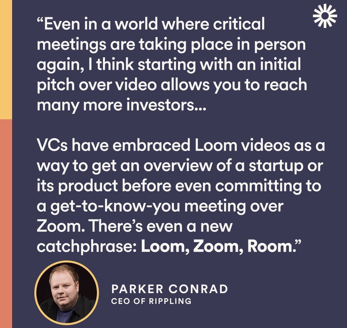 Quote from CEO of rippling about loom
