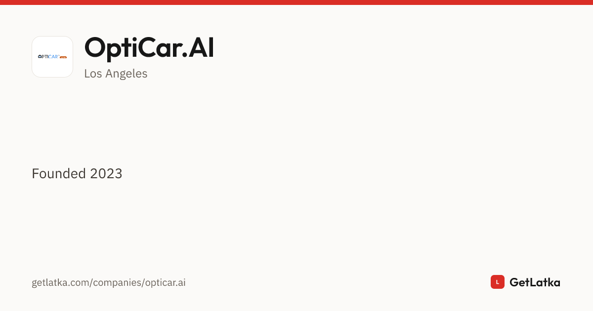OptiCar.AI Revenue, Valuation & Funding (2026)
