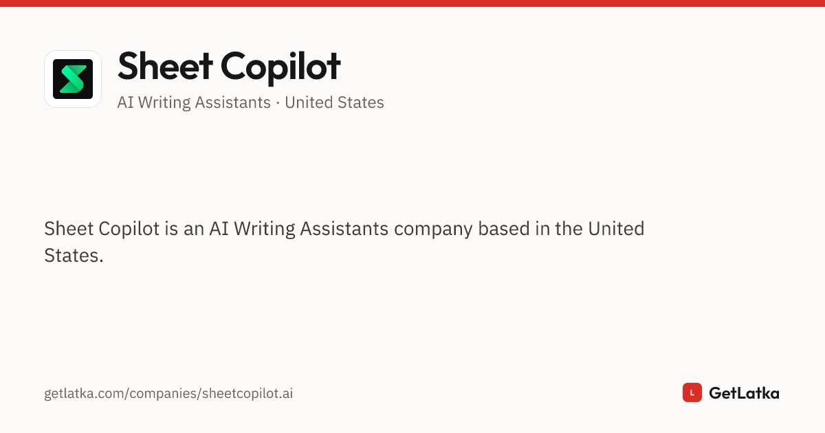 Sheet Copilot Revenue, Valuation & Funding (2026)