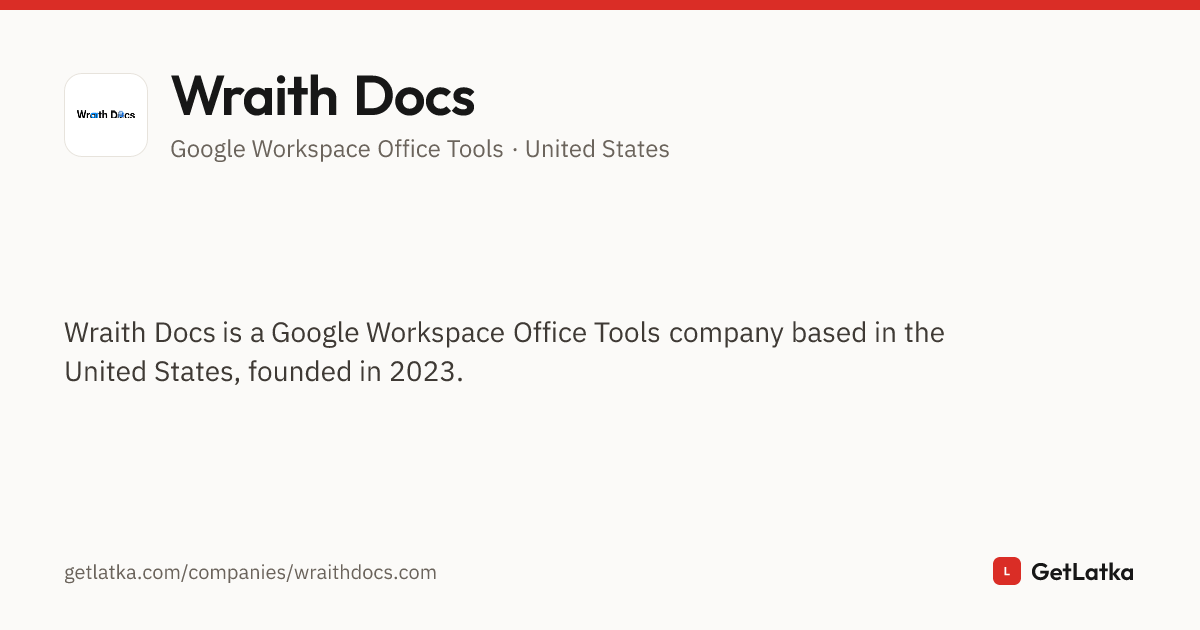 Wraith Docs Company Profile (2026)