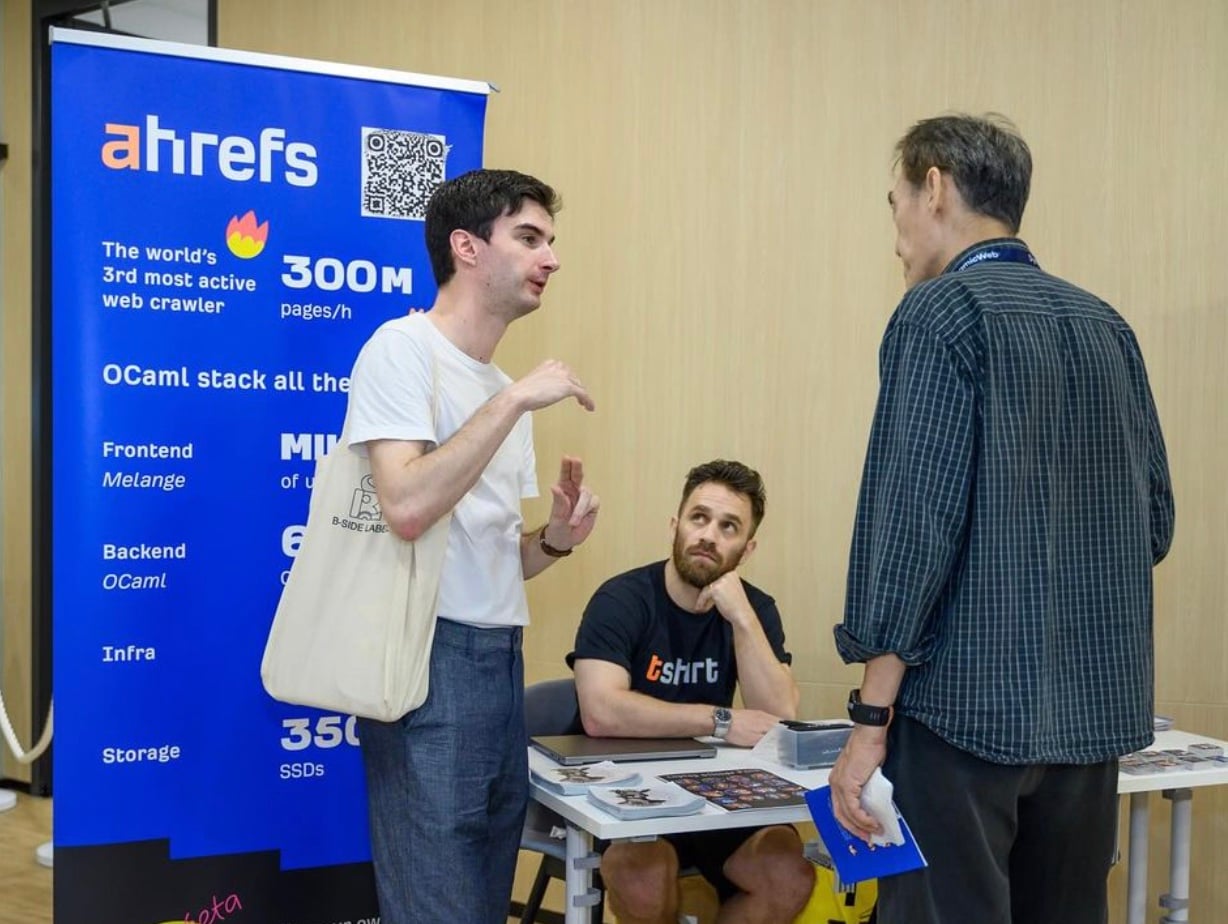 Ahrefs Representatives at Conference