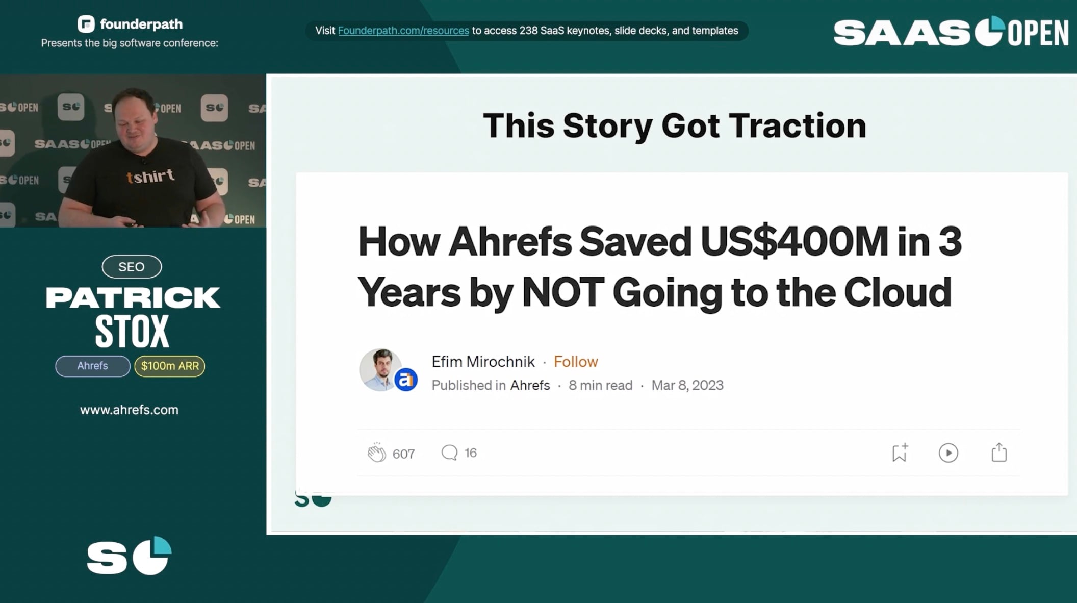 Ahrefs saved 400m