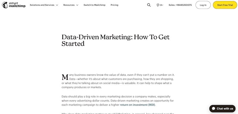 Data Driven Insights Mailchimp