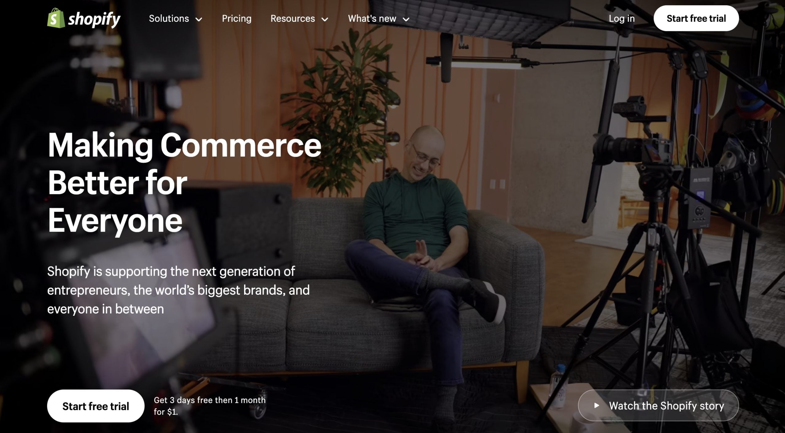 Shopify website