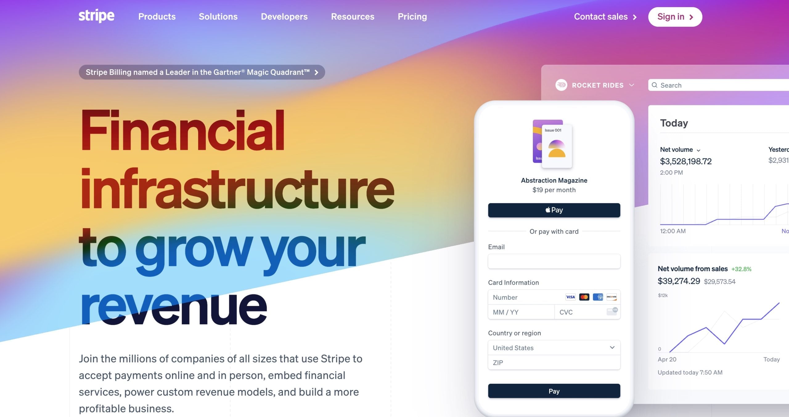 Stripe's Homepage