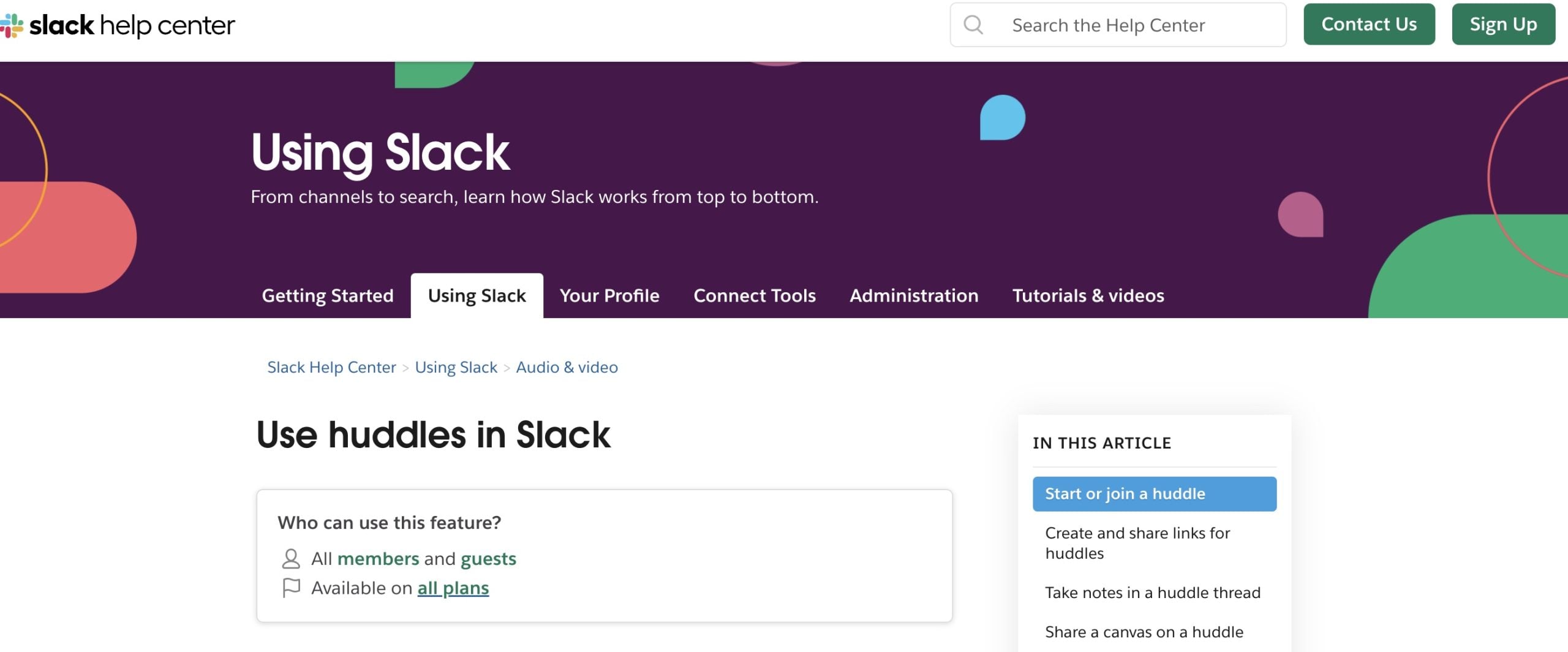 Slack Huddles