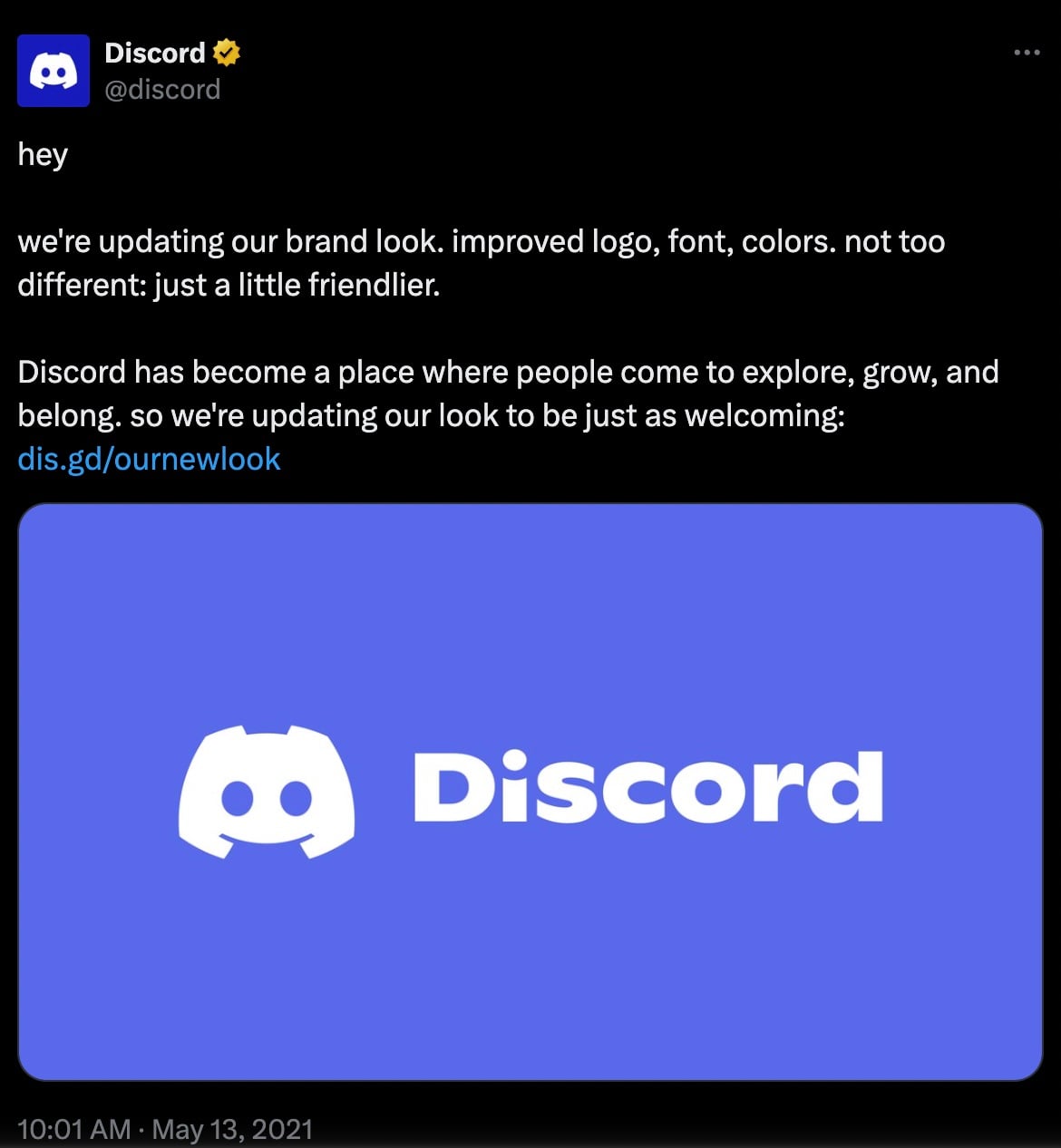 Discord's X Post on Updates