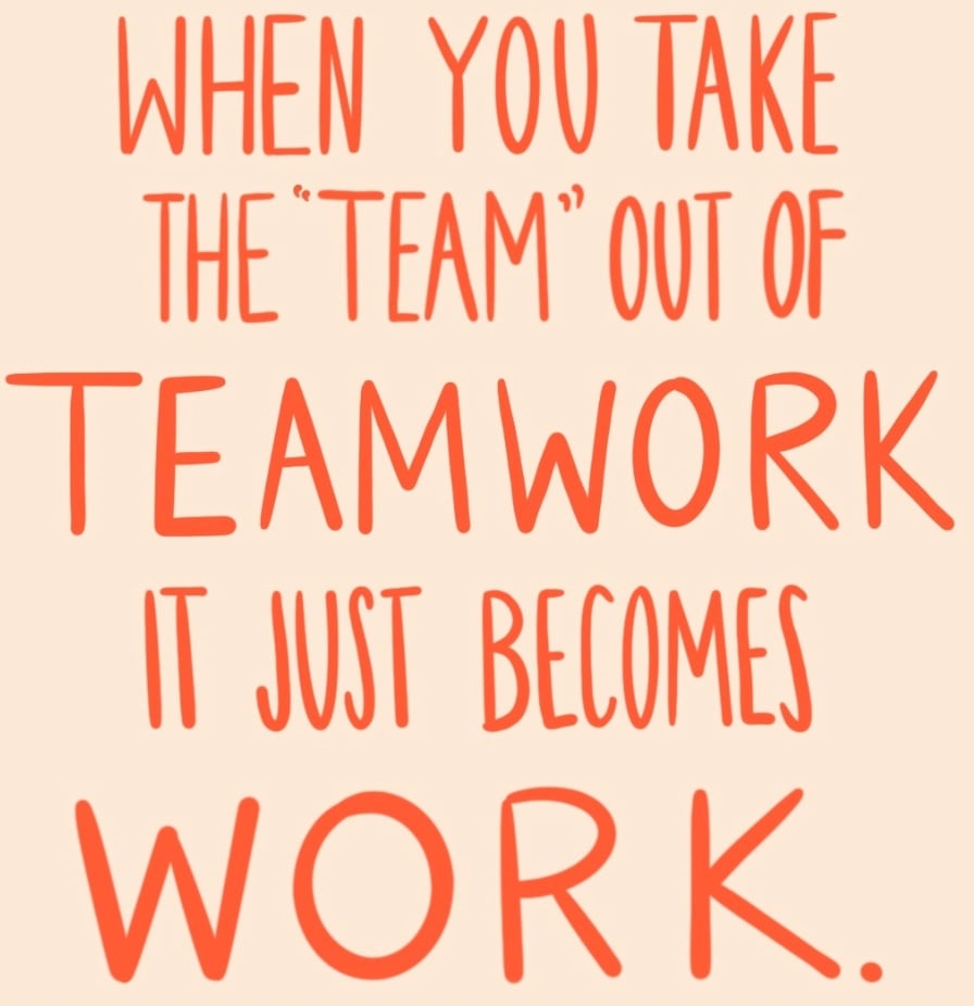 HubSpot Instagram Post regarding teamwork