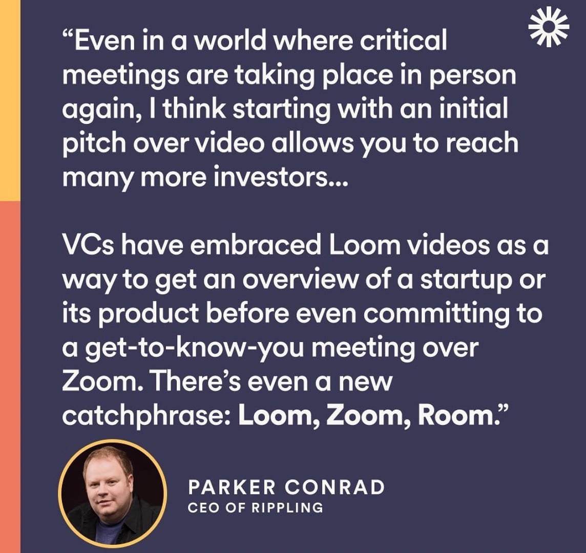 Quote from CEO of rippling about loom